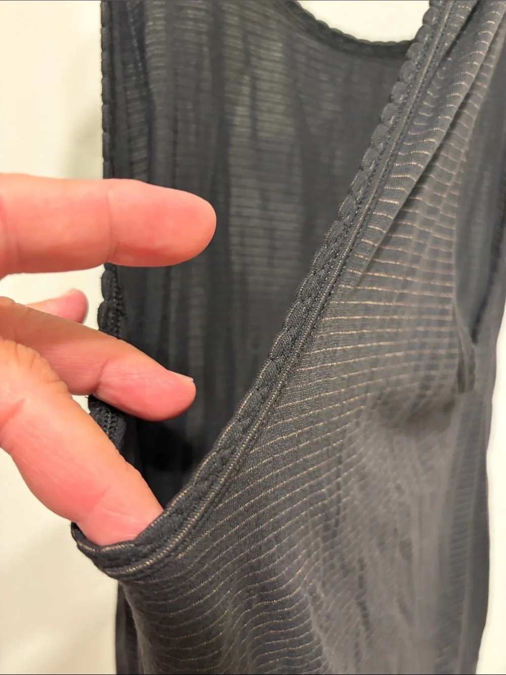lululemon athletica Black Racerback Tank with Subtle Texture